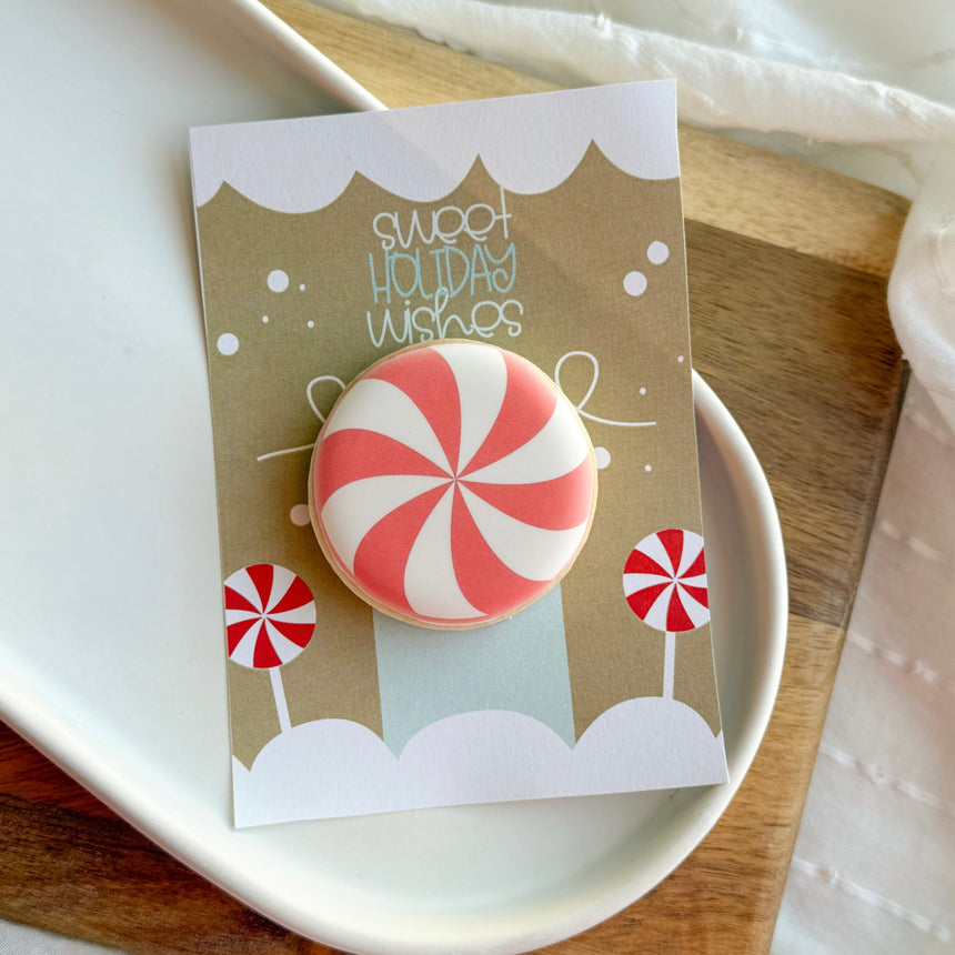 Peppermint Swirl Cookie Card
