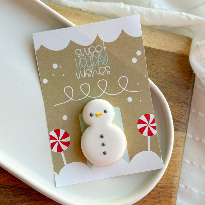 Snowman Cookie Card