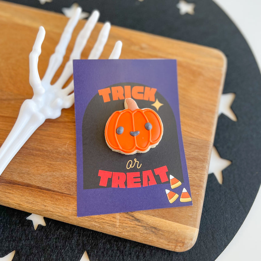 Treat Pumpkin Cookie Card